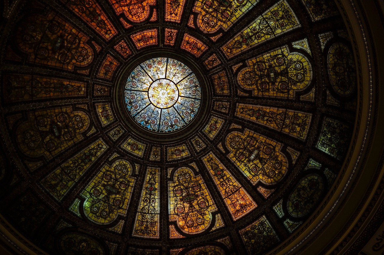 art, ceiling, dome